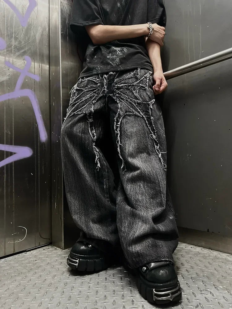 Phantom Denim Baggy Pants
