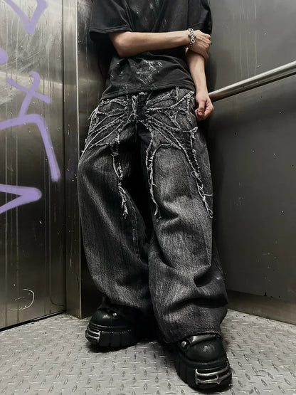 Phantom Denim Baggy Pants
