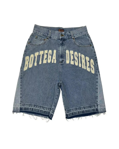 Bottega Desires Denim Baggy Shorts