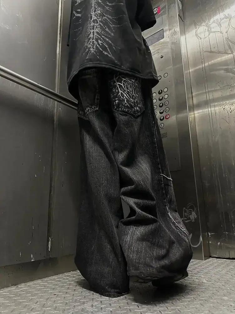 Phantom Denim Baggy Pants